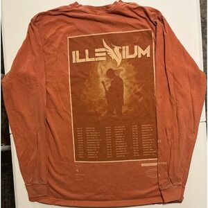 Illenium Graphic Long Sleeve T Shirt 2023 Tour Merch Concert Music Orange Mens L